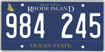 RI license plate 984245