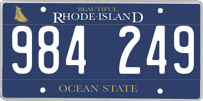 RI license plate 984249
