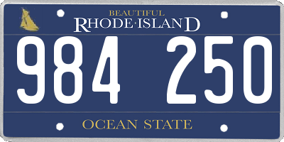 RI license plate 984250