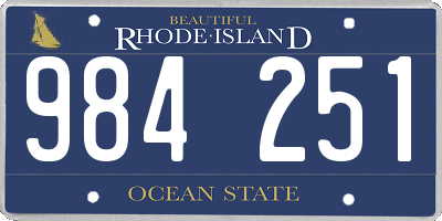 RI license plate 984251