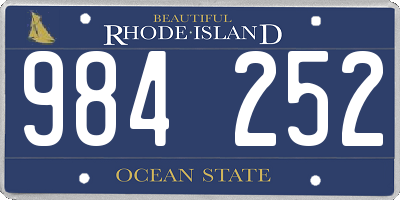 RI license plate 984252