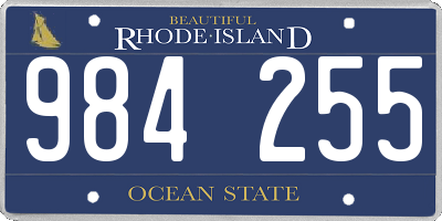 RI license plate 984255