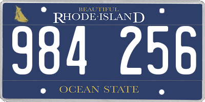 RI license plate 984256