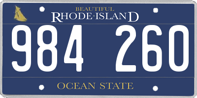 RI license plate 984260