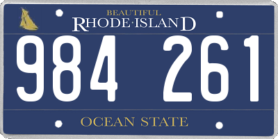 RI license plate 984261