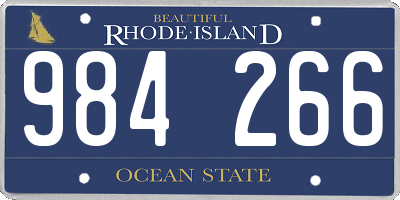RI license plate 984266
