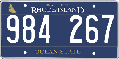 RI license plate 984267