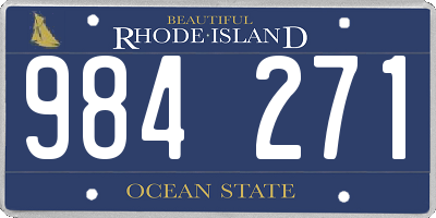 RI license plate 984271