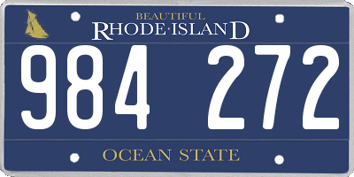 RI license plate 984272