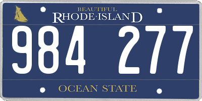 RI license plate 984277