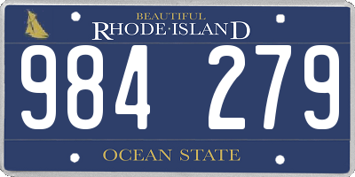 RI license plate 984279