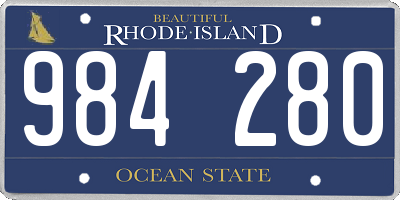 RI license plate 984280