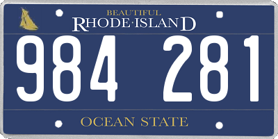 RI license plate 984281