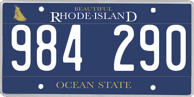 RI license plate 984290