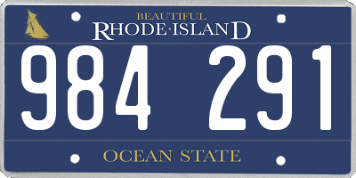 RI license plate 984291