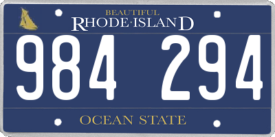 RI license plate 984294