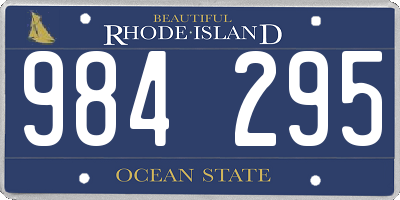 RI license plate 984295