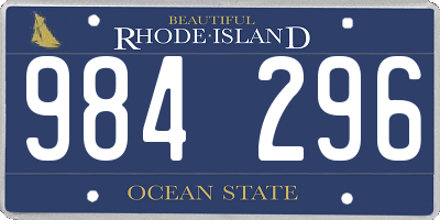 RI license plate 984296