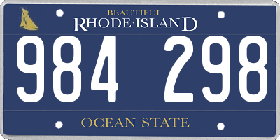 RI license plate 984298