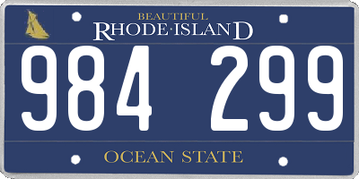 RI license plate 984299