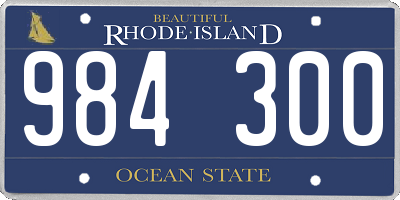 RI license plate 984300