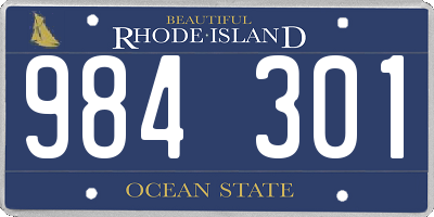 RI license plate 984301