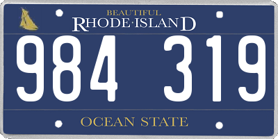 RI license plate 984319