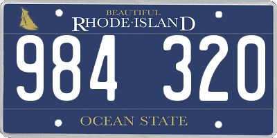 RI license plate 984320