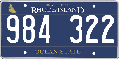 RI license plate 984322
