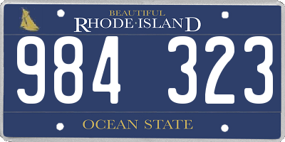 RI license plate 984323