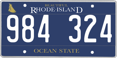 RI license plate 984324