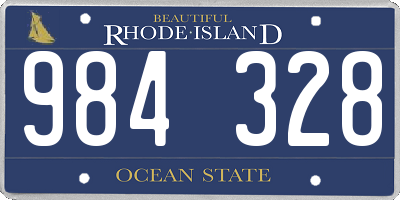 RI license plate 984328