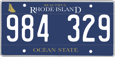 RI license plate 984329
