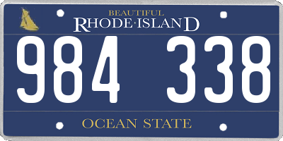 RI license plate 984338