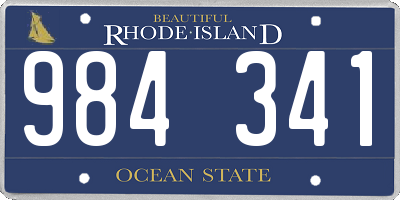 RI license plate 984341