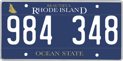 RI license plate 984348