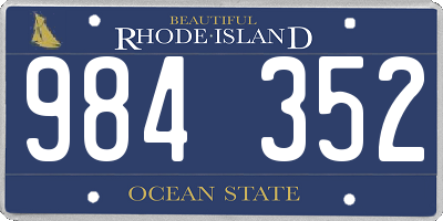 RI license plate 984352