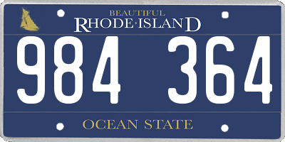 RI license plate 984364