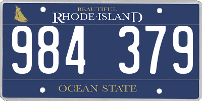 RI license plate 984379