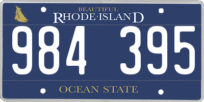 RI license plate 984395