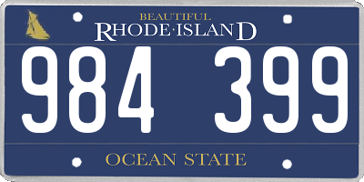 RI license plate 984399