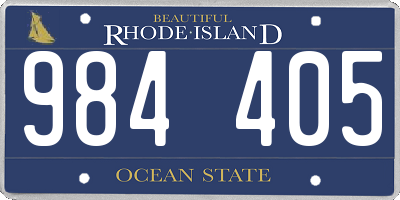 RI license plate 984405