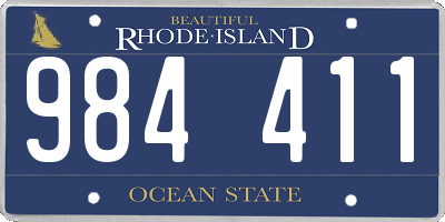 RI license plate 984411