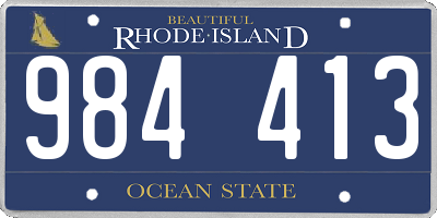RI license plate 984413