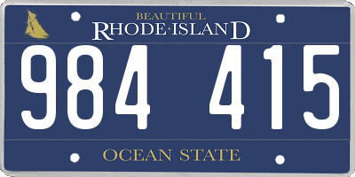 RI license plate 984415