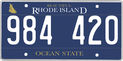 RI license plate 984420