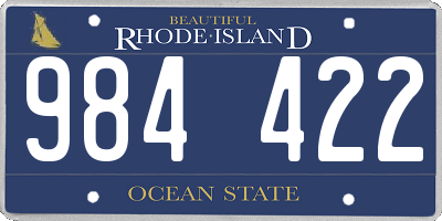 RI license plate 984422