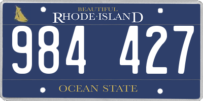 RI license plate 984427