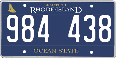 RI license plate 984438