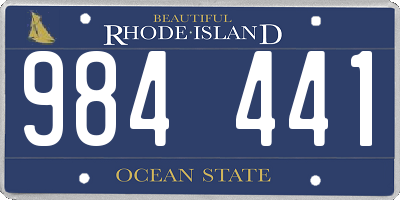 RI license plate 984441